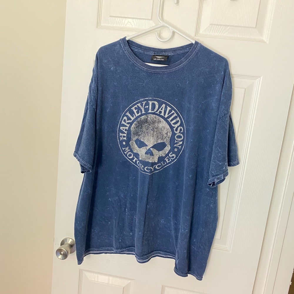 Harley-Davidson Men’s Blue Graphic T-Shirt, Size XXL